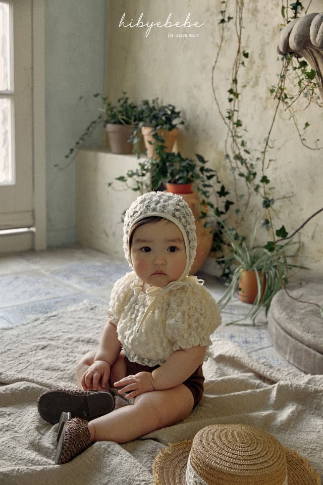Hi Byebebe - Korean Baby Fashion - #babyboutique - Bebe Moca Lace Swimwear with Hat - 3