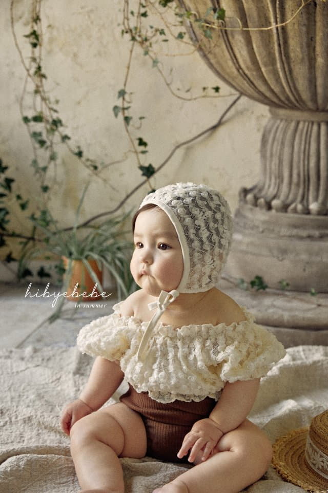 Hi Byebebe - Korean Baby Fashion - #babyboutique - Bebe Moca Lace Swimwear with Hat - 4