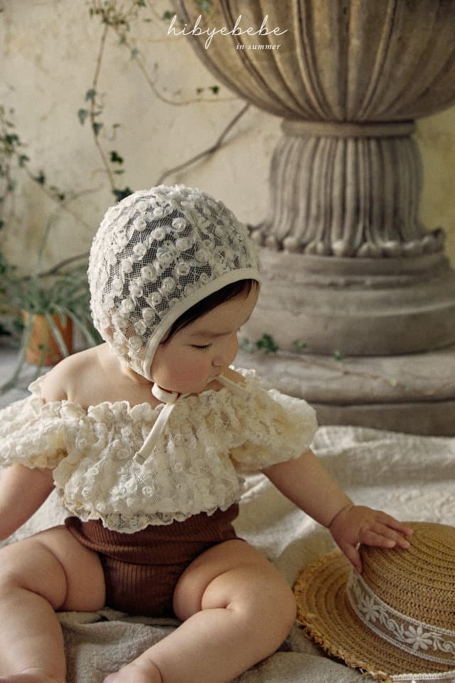 Hi Byebebe - Korean Baby Fashion - #babyfashion - Bebe Moca Lace Swimwear with Hat - 6