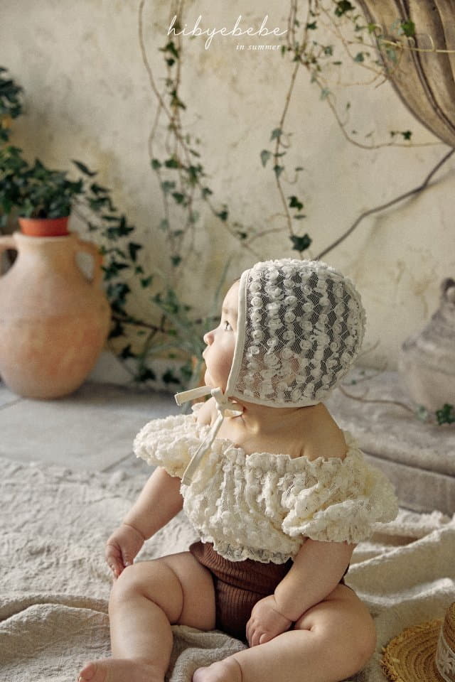 Hi Byebebe - Korean Baby Fashion - #babylifestyle - Bebe Moca Lace Swimwear with Hat - 9