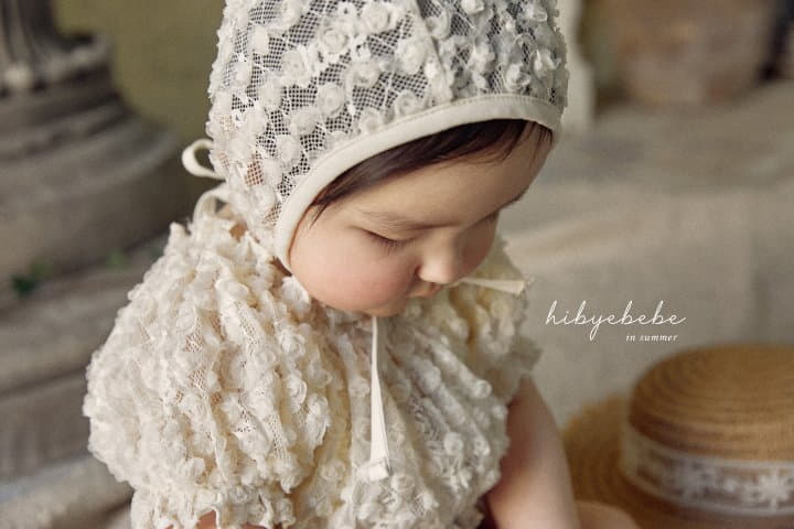 Hi Byebebe - Korean Baby Fashion - #babyoutfit - Bebe Moca Lace Swimwear with Hat - 12