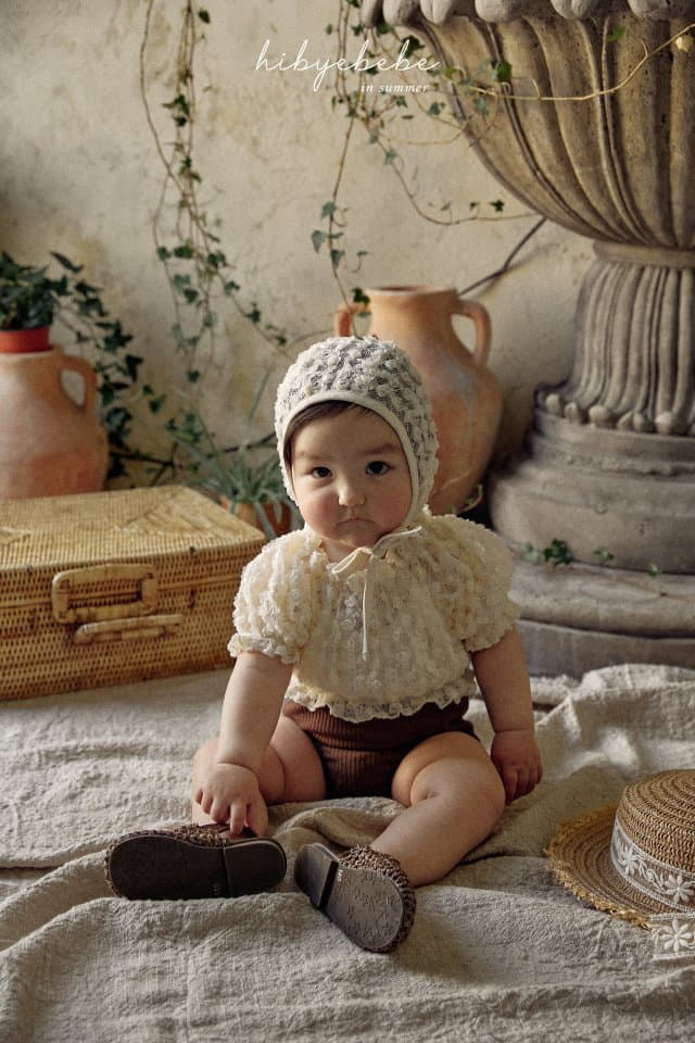 Hi Byebebe - Korean Baby Fashion - #smilingbaby - Bebe Moca Lace Swimwear with Hat - 2
