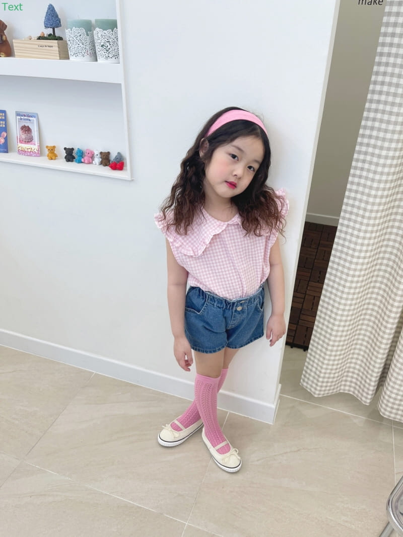 Honeybee - Korean Children Fashion - #childofig - Check Sleeveless Blouse - 4