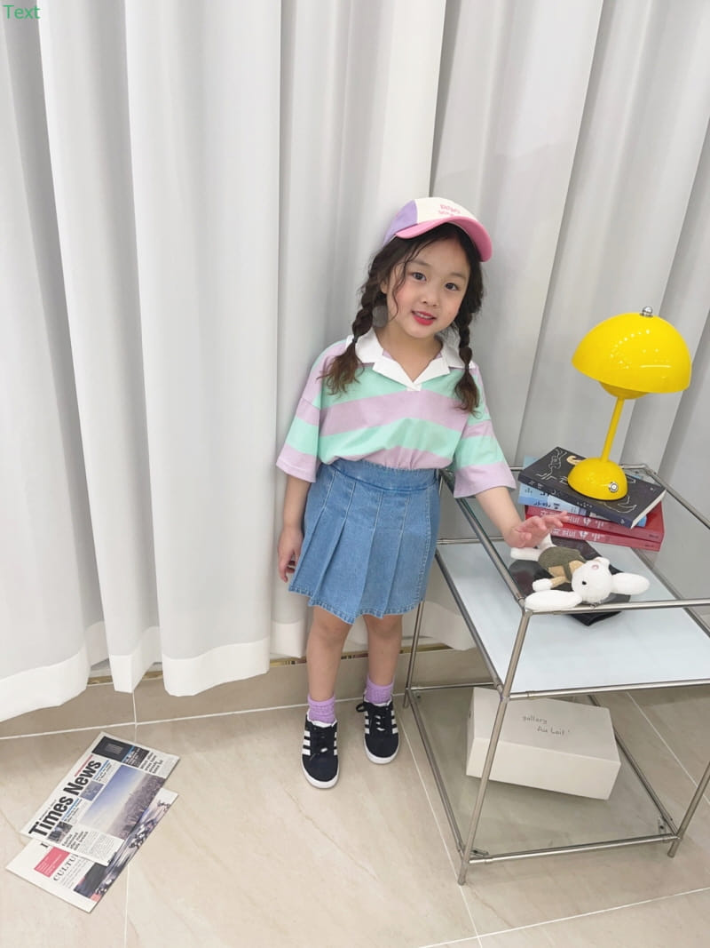 Honeybee - Korean Children Fashion - #childrensboutique - Stripes Collar Tee - 11