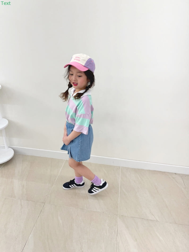 Honeybee - Korean Children Fashion - #prettylittlegirls - Stripes Collar Tee - 6