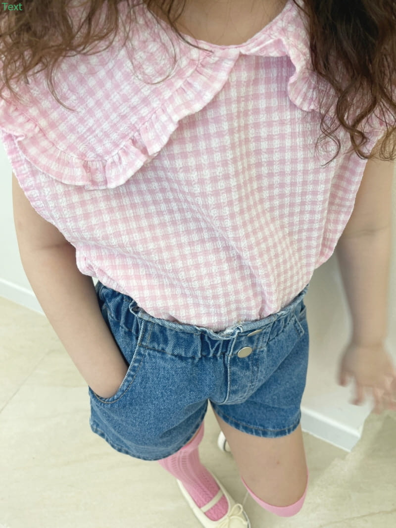 Honeybee - Korean Children Fashion - #stylishchildhood - Check Sleeveless Blouse - 2