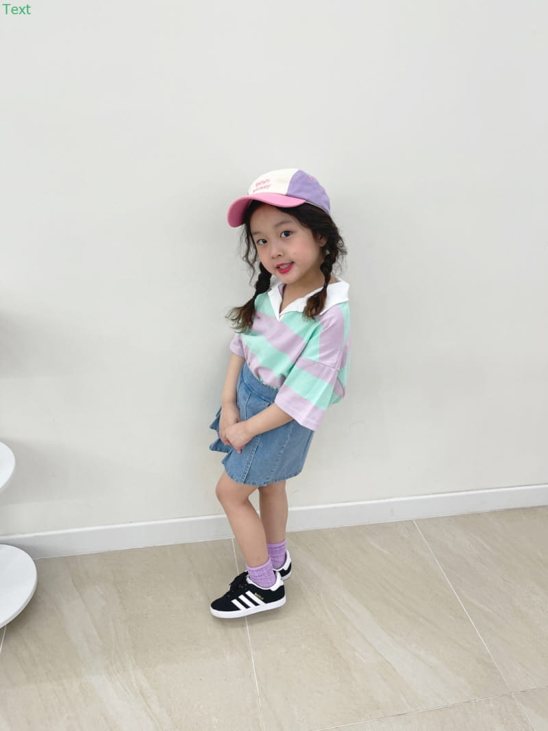 Honeybee - Korean Children Fashion - #stylishchildhood - Stripes Collar Tee - 9