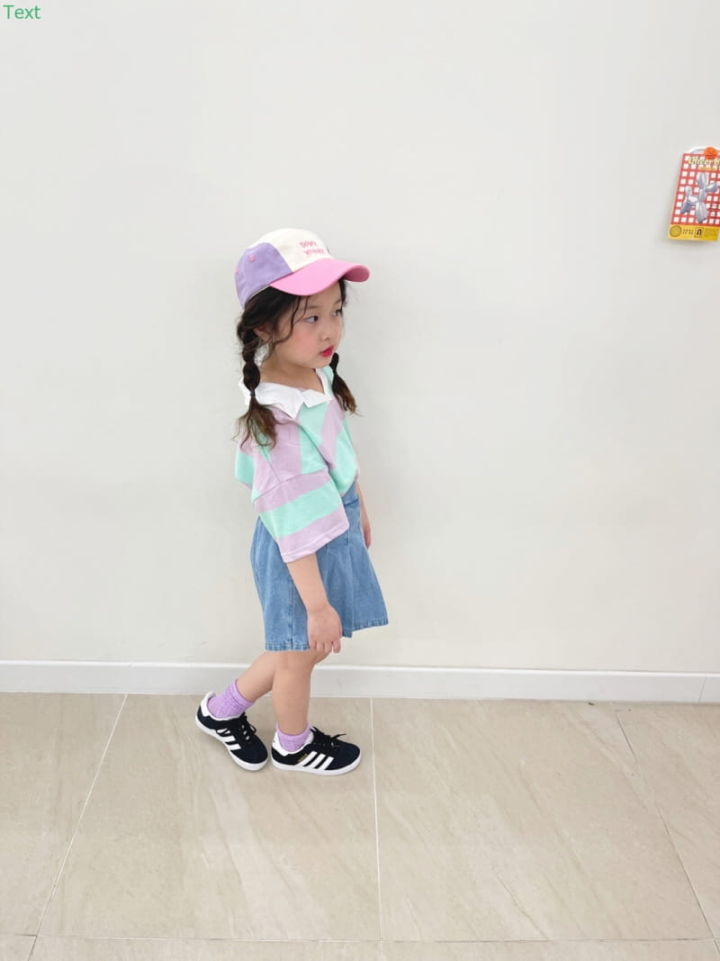 Honeybee - Korean Children Fashion - #todddlerfashion - Stripes Collar Tee - 7