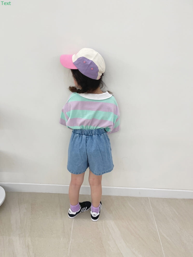 Honeybee - Korean Children Fashion - #toddlerclothing - Stripes Collar Tee - 8