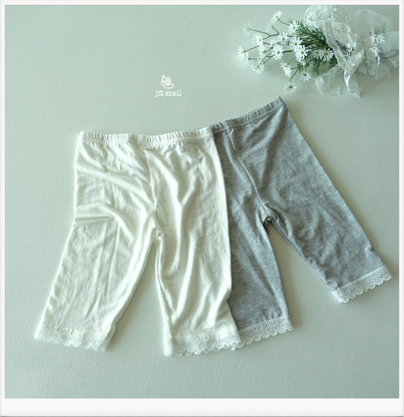 JM Snail - Korean Children Fashion - #designkidswear - Tencel Lace Leggings - 2