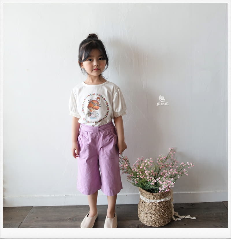 JM Snail - Korean Children Fashion - #discoveringself - Girl Puff Tee - 4