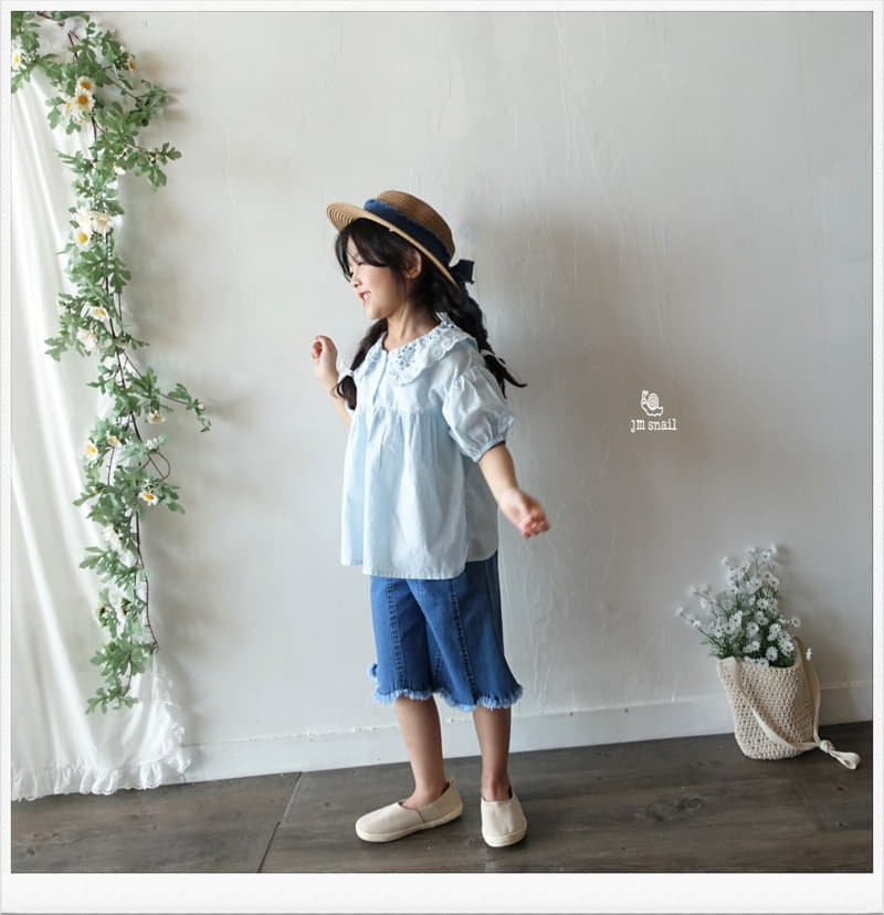 JM Snail - Korean Children Fashion - #kidsshorts - Bonita Collar Blouse - 9
