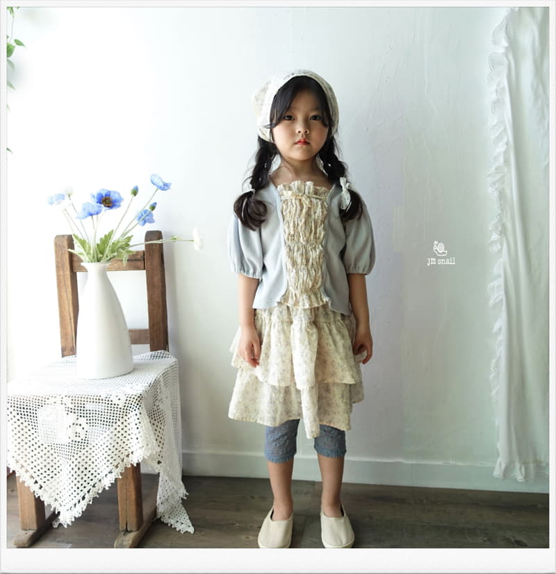 JM Snail - Korean Children Fashion - #kidsshorts - Popcorn Flower Smog Cardigan - 6