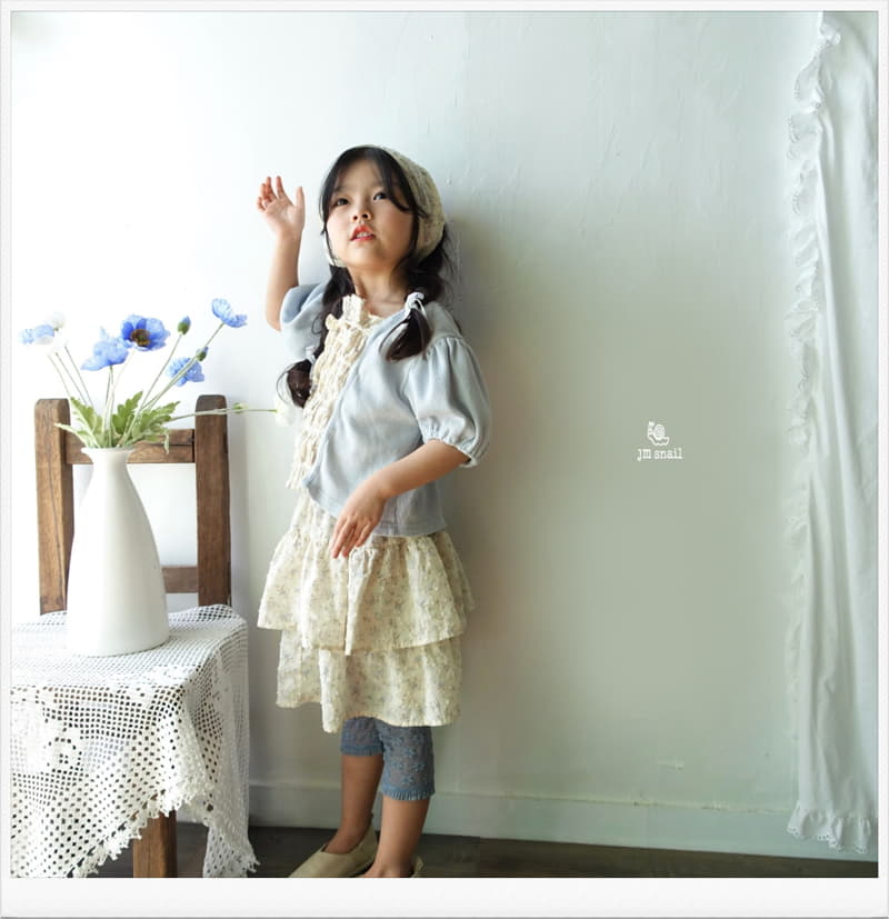JM Snail - Korean Children Fashion - #kidsstore - Popcorn Flower Smog Cardigan - 7