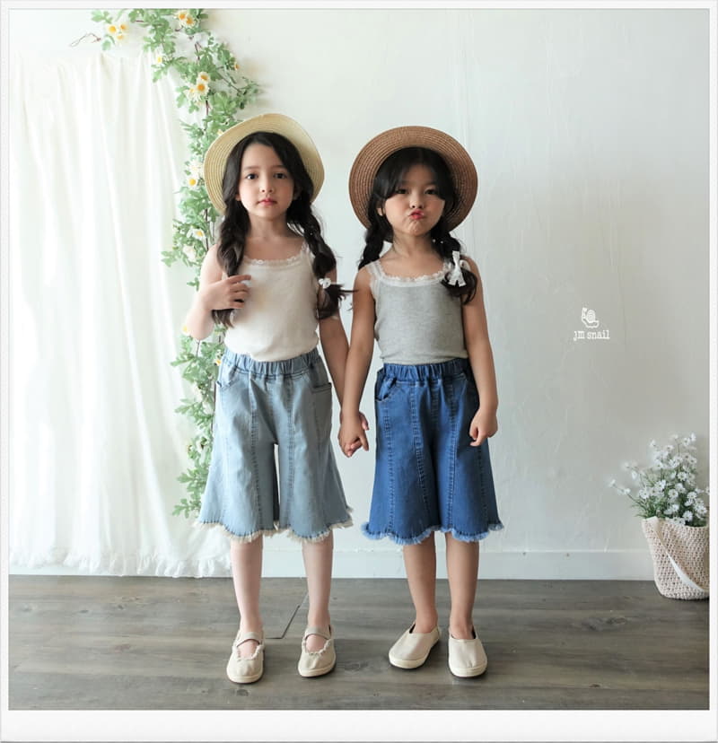 JM Snail - Korean Children Fashion - #kidzfashiontrend - Lace Rib Sleeveless - 2
