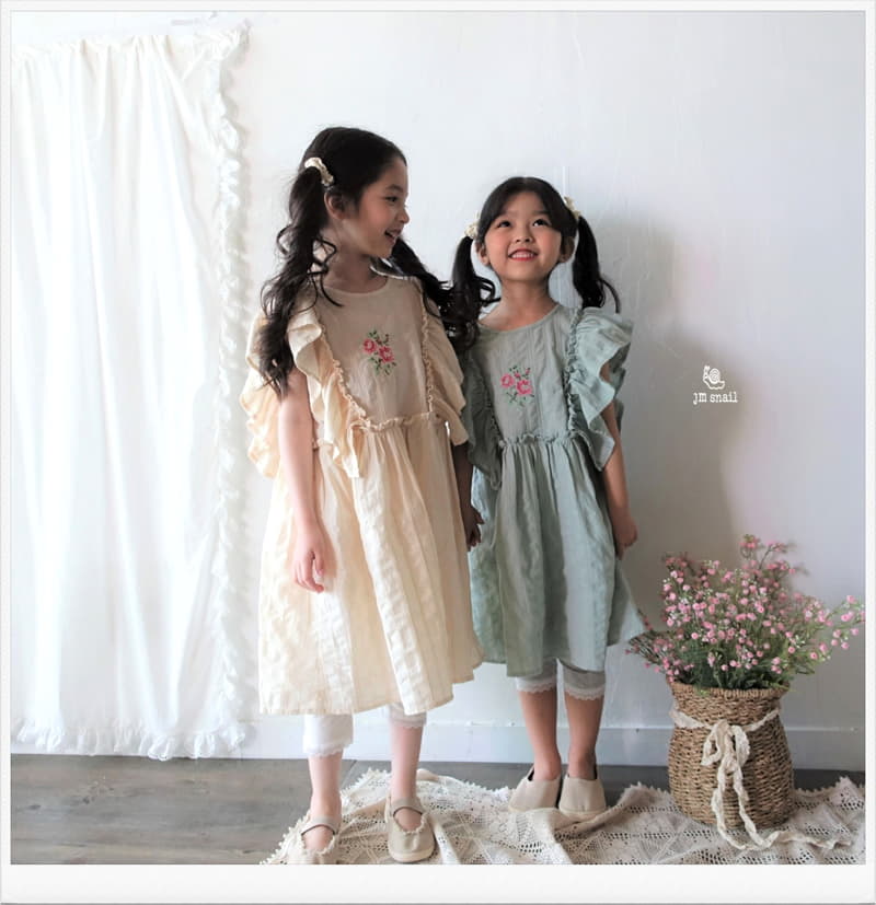 JM Snail - Korean Children Fashion - #kidzfashiontrend - Rose One-piece