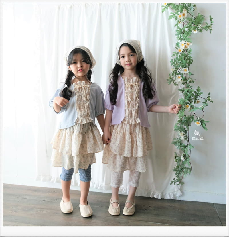 JM Snail - Korean Children Fashion - #kidzfashiontrend - Flower Lace Leggings - 6