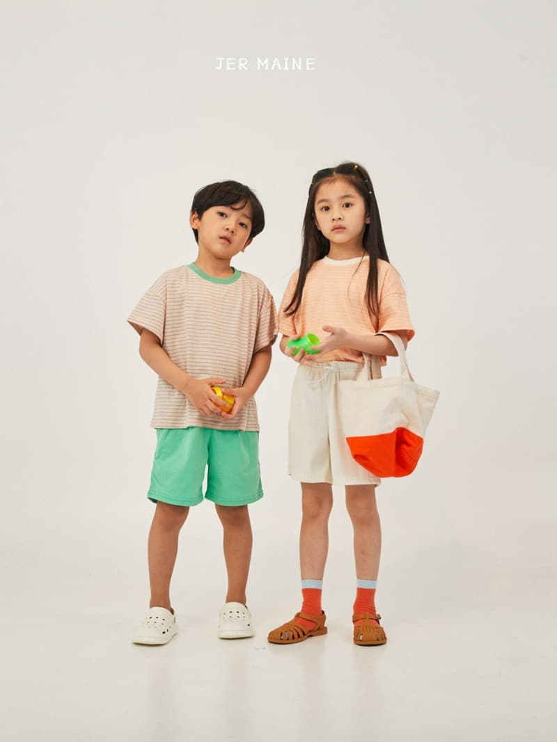 Jermaine - Korean Children Fashion - #Kfashion4kids - Smile Stripes Color Tee