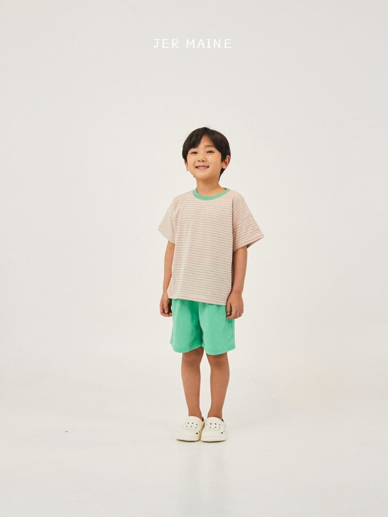 Jermaine - Korean Children Fashion - #childrensboutique - Smile Stripes Color Tee - 8
