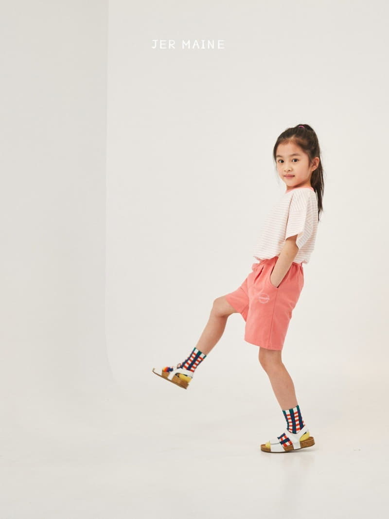 Jermaine - Korean Children Fashion - #kidsshorts - Smile Stripes Color Tee - 12