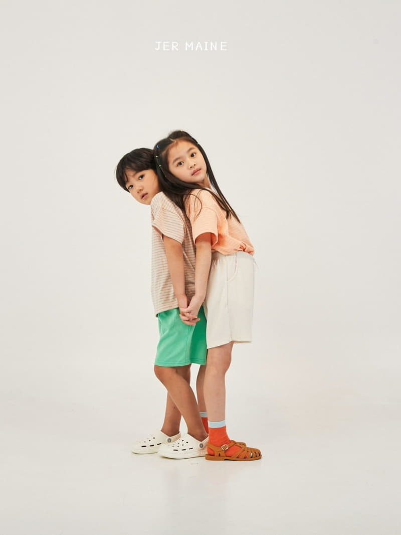 Jermaine - Korean Children Fashion - #magicofchildhood - Smile Stripes Color Tee - 3
