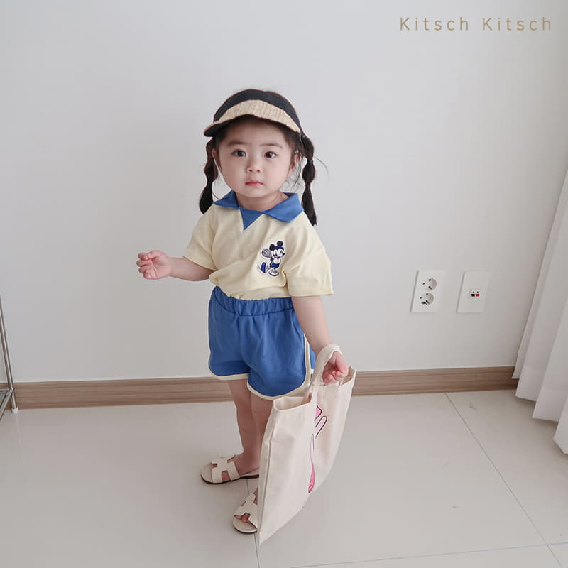 Kitsch Kitsch - Korean Children Fashion - #childofig - Tennis Mickey Top Bottom Set - 2
