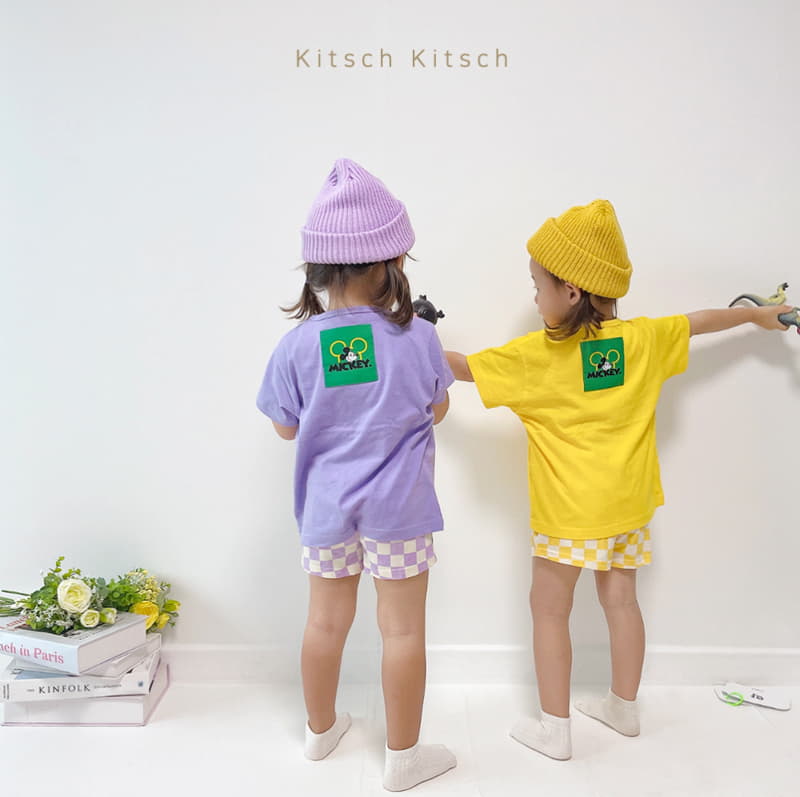 Kitsch Kitsch - Korean Children Fashion - #fashionkids - Check In And Out Sleeveless Tee Bottom Set - 7
