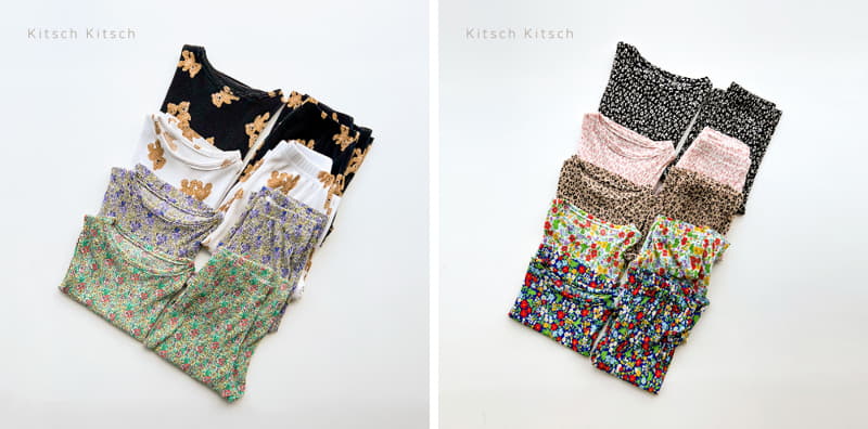 Kitsch Kitsch - Korean Children Fashion - #kidsshorts - Retro Pleats Top Bottom Set - 4