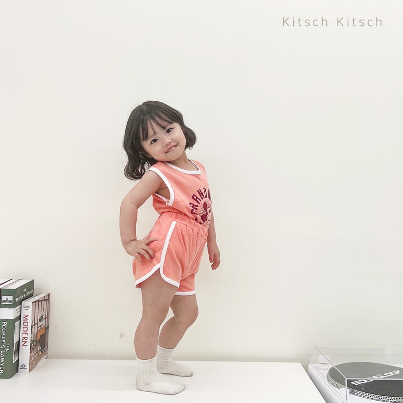 Kitsch Kitsch - Korean Children Fashion - #kidzfashiontrend - Shinninh Mickey Sleeveless Tee Bottom Set - 8