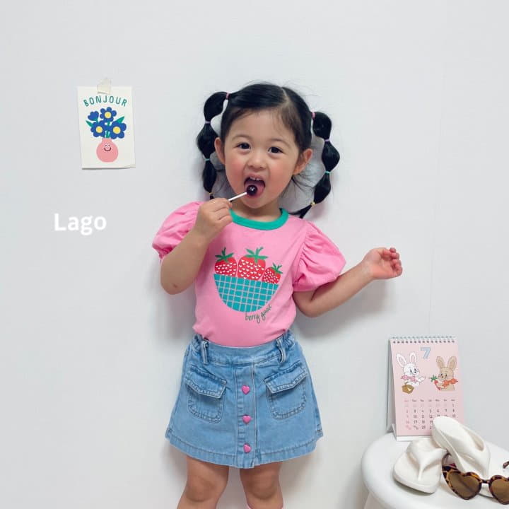 Lago - Korean Children Fashion - #Kfashion4kids - Strawberry Bucket Tee - 11