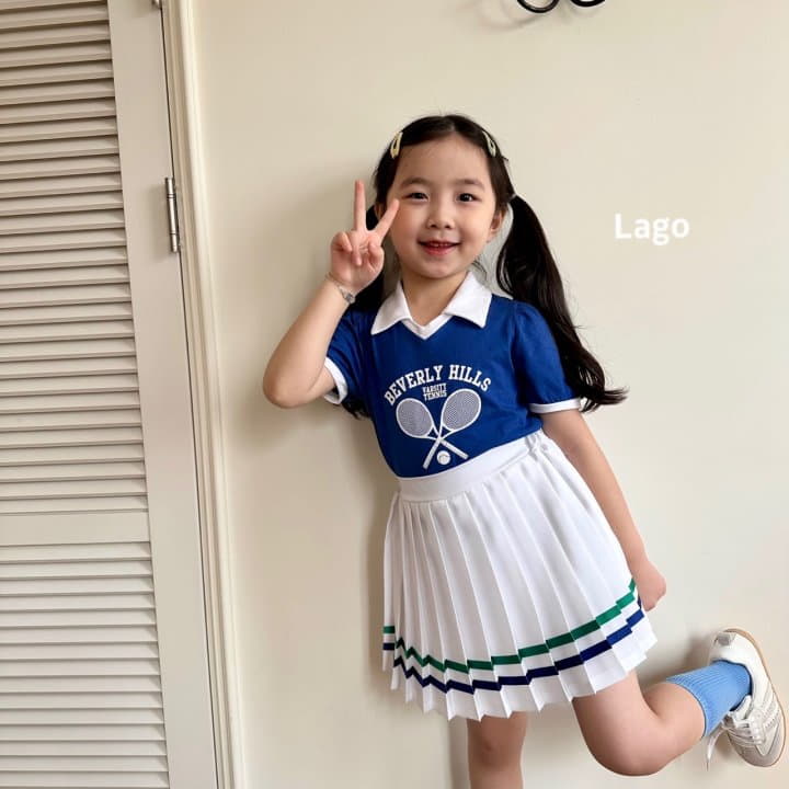 Lago - Korean Children Fashion - #Kfashion4kids - Tennis Wrinkle Skirt - 2
