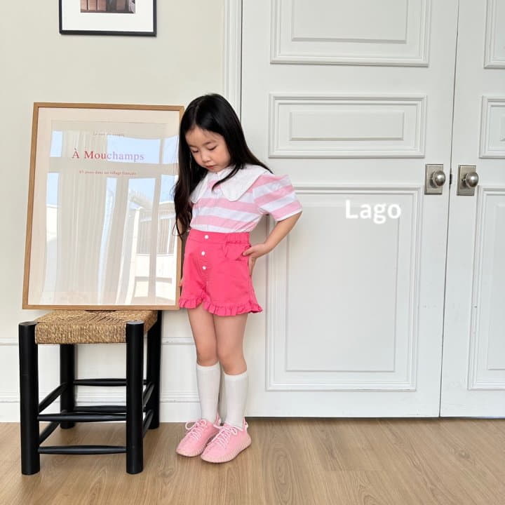 Lago - Korean Children Fashion - #kidsshorts - Frill Color Pants - 2