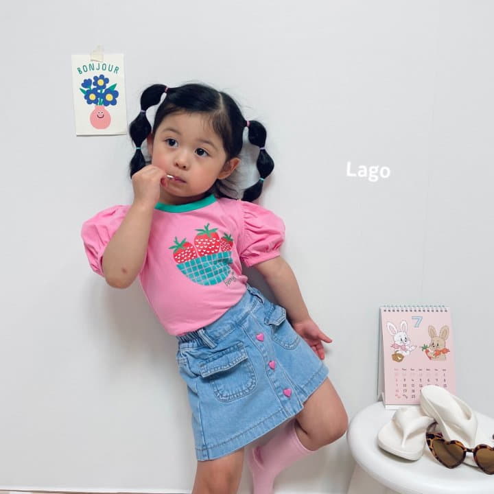 Lago - Korean Children Fashion - #kidsstore - Strawberry Bucket Tee - 9