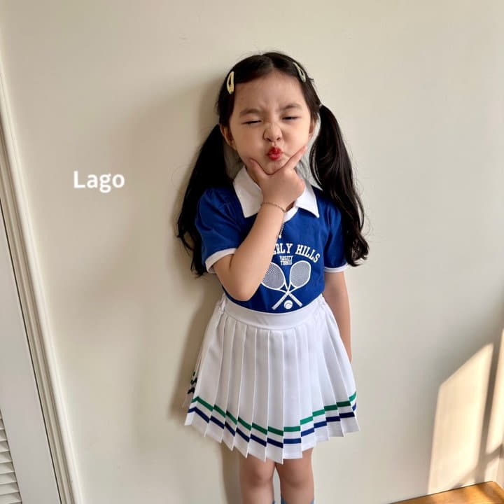Lago - Korean Children Fashion - #littlefashionista - Tennis Wrinkle Skirt - 4