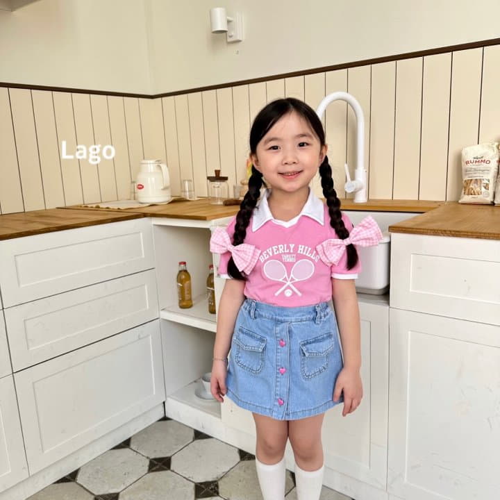 Lago - Korean Children Fashion - #minifashionista - Tennis Collar Tee