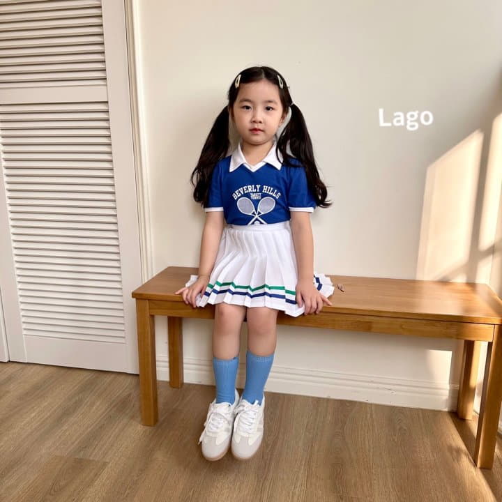 Lago - Korean Children Fashion - #prettylittlegirls - Tennis Wrinkle Skirt - 6