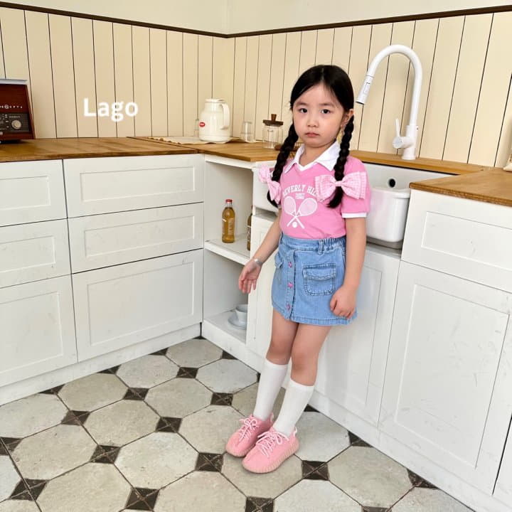 Lago - Korean Children Fashion - #prettylittlegirls - Tennis Collar Tee - 2