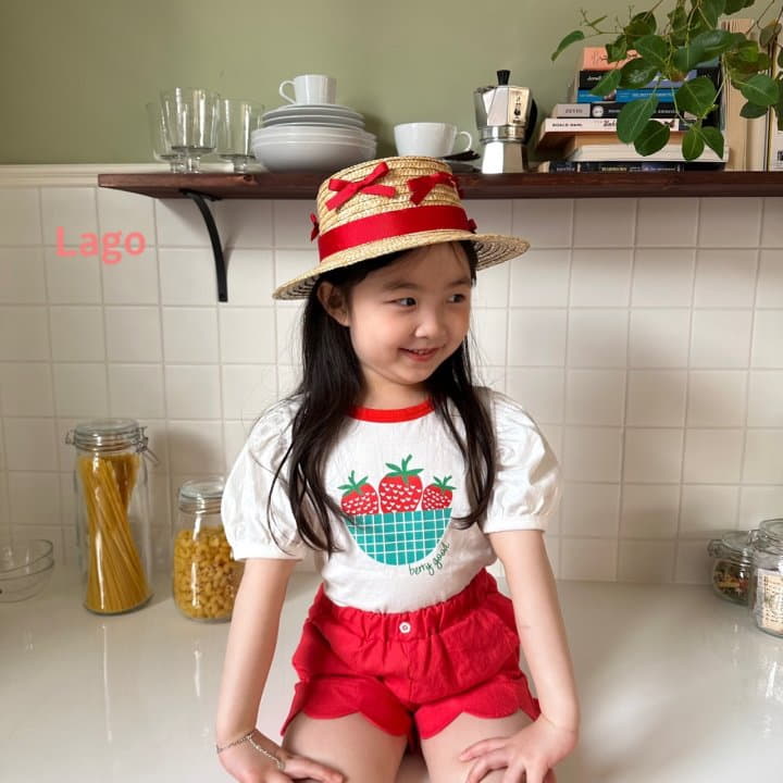 Lago - Korean Children Fashion - #stylishchildhood - Strawberry Bucket Tee - 2
