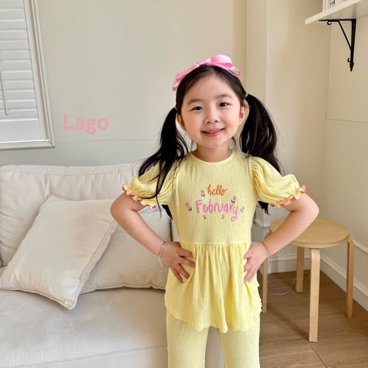 Lago - Korean Children Fashion - #todddlerfashion - Hug Pleats Top Bottom Set - 8