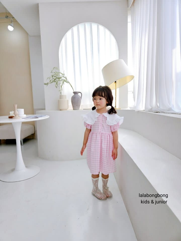 Lalabongbong - Korean Children Fashion - #childofig - Check One-piece - 7