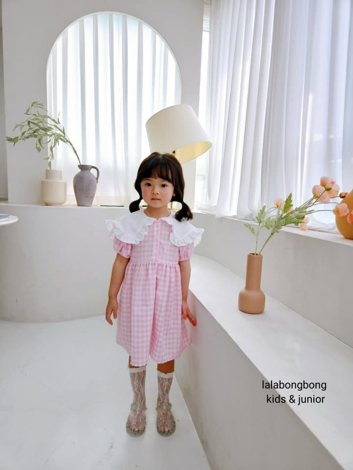 Lalabongbong - Korean Children Fashion - #designkidswear - Check One-piece - 9