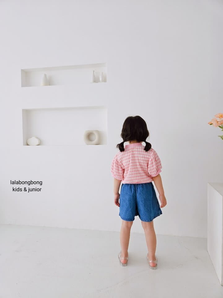 Lalabongbong - Korean Children Fashion - #kidsshorts - Denim Pintuck Shorts - 7
