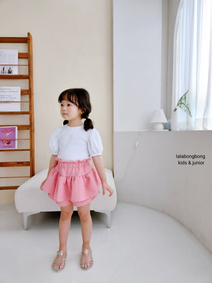Lalabongbong - Korean Children Fashion - #kidsshorts - Heart Tee - 10