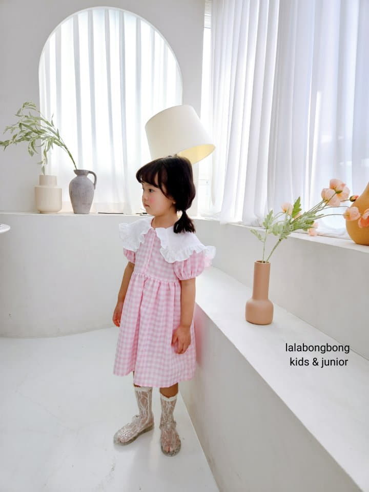 Lalabongbong - Korean Children Fashion - #stylishchildhood - Check One-piece - 6