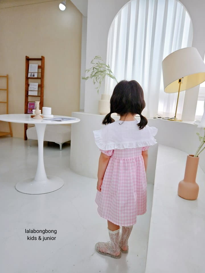 Lalabongbong - Korean Children Fashion - #toddlerclothing - Check One-piece - 5