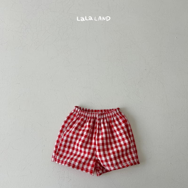 Lalaland - Korean Baby Fashion - #babylifestyle - Bebe Check Shorts - 3
