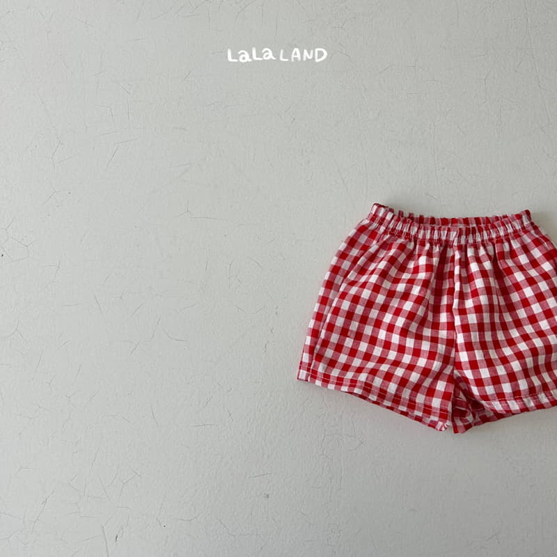 Lalaland - Korean Baby Fashion - #babylifestyle - Bebe Check Shorts - 4
