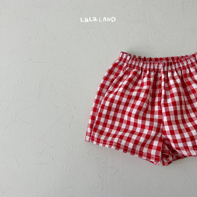 Lalaland - Korean Baby Fashion - #babyootd - Bebe Check Shorts - 5