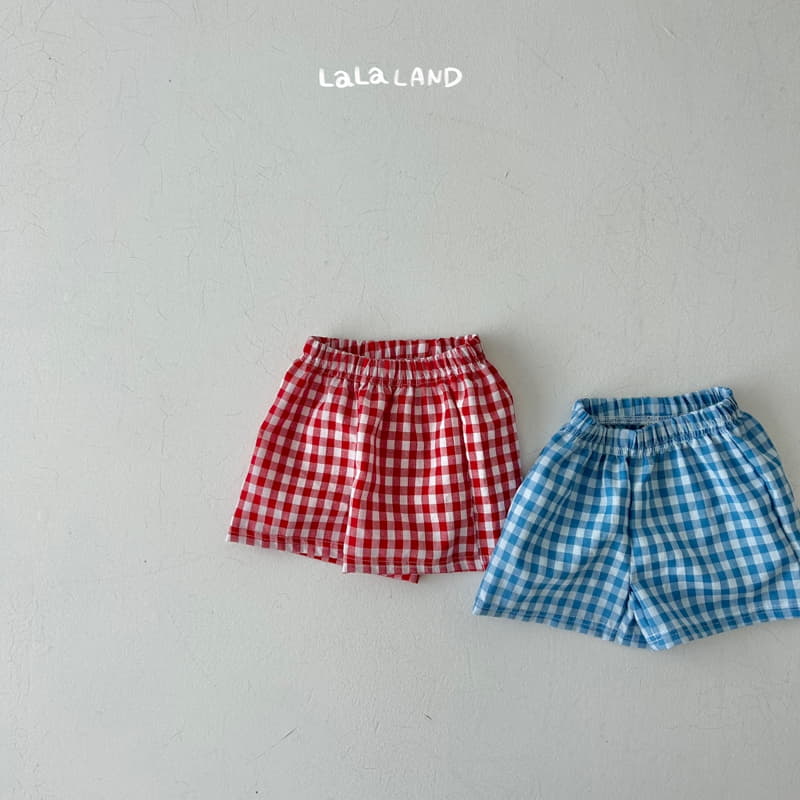 Lalaland - Korean Children Fashion - #Kfashion4kids - Check Shorts - 2