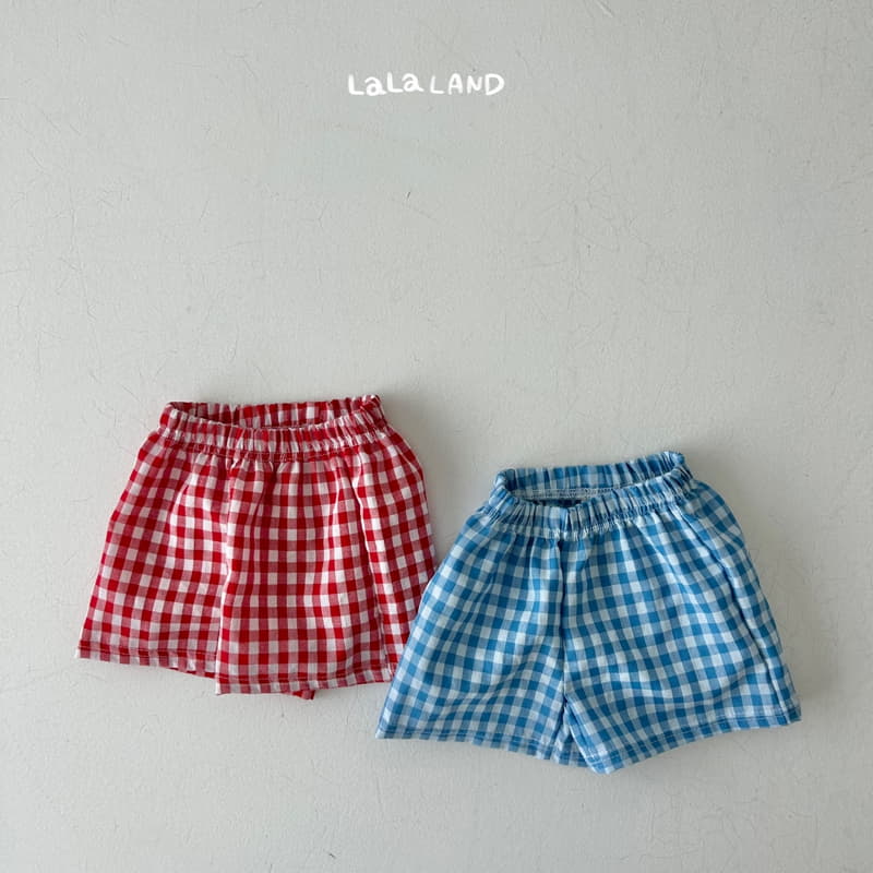 Lalaland - Korean Children Fashion - #kidzfashiontrend - Check Shorts